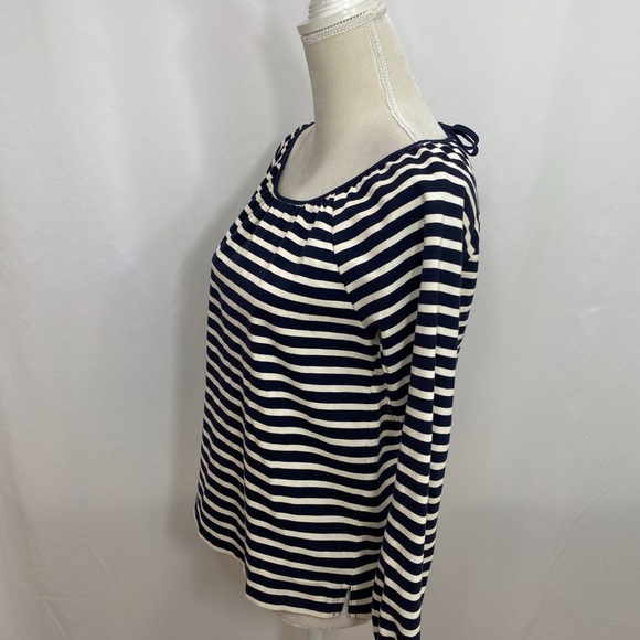 J.Crew Relaxed Striped Top Long Puff Sleeve - Picture 2 of 9